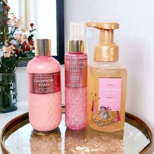 Bath and Body Works Champagne Toast Gift Set Spring Summer Fruity Body Care NWT
